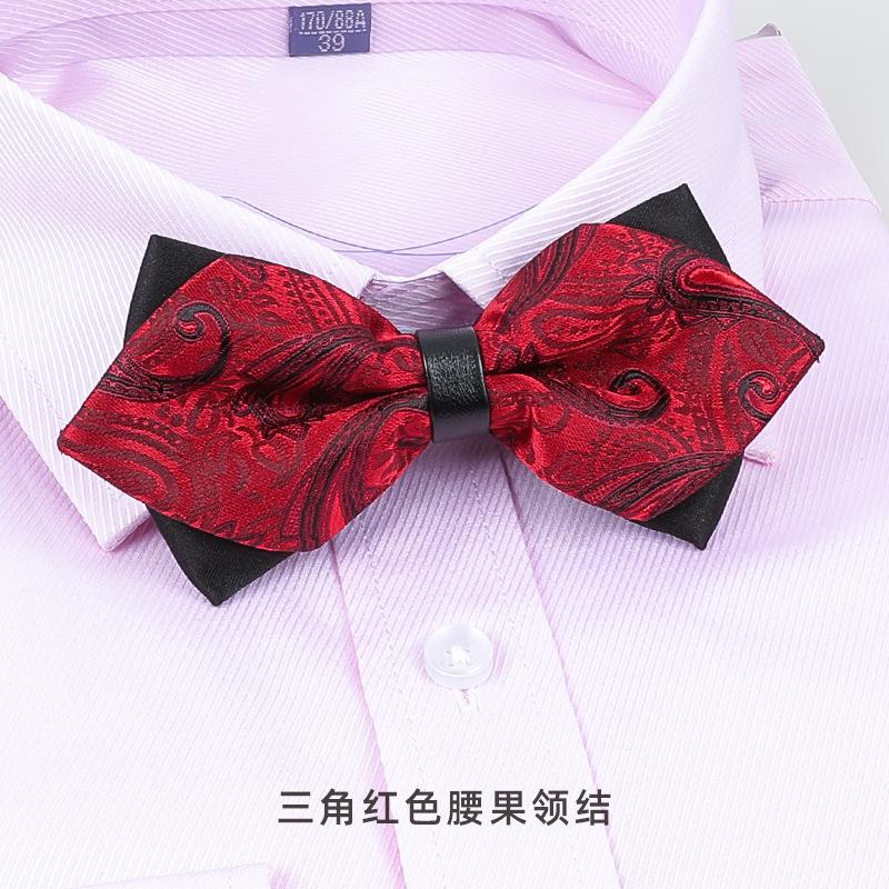 Bow Tie Wedding Male, Korean Groom Wedding Best Man Men British Bow Tie Burgundy Bow Red Bow Tie
