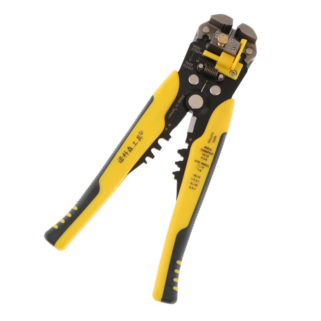Crimper Tool 8inch AWG24-10 Self-Adjusting Insulation Wire Stripper Cutter