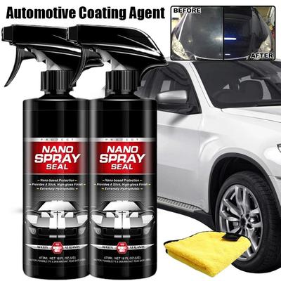 Car Coating Spray for Ceramic Paint, Quick Effect Coating Agent, Waterproof Nano Polish Safe for Plastic Trim Long-Lasting E6B3