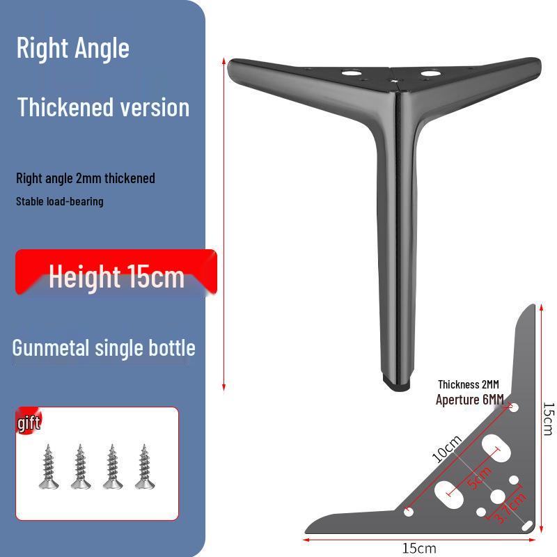 Metal Semicircular Three-Pronged Sofa and Cabinet Support Leg