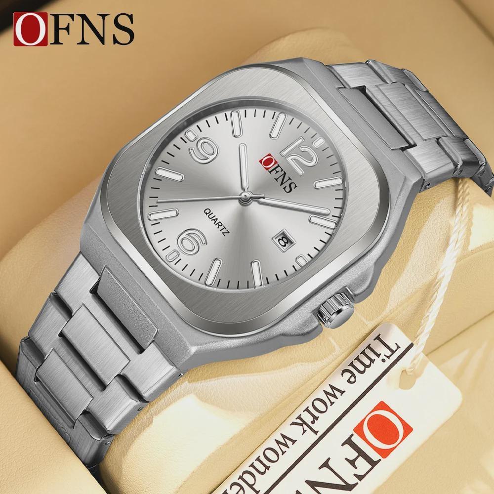 Luxury Man Square Watch Date Waterproof Luminous Men Wristwatch Stainless Steel Men's Quartz Watches Relogios Masculino