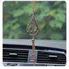 1 Piece Of Droplet Shaped Metal Rhinestone Inlaid Car Ornament Car Rearview Mirror Decoration