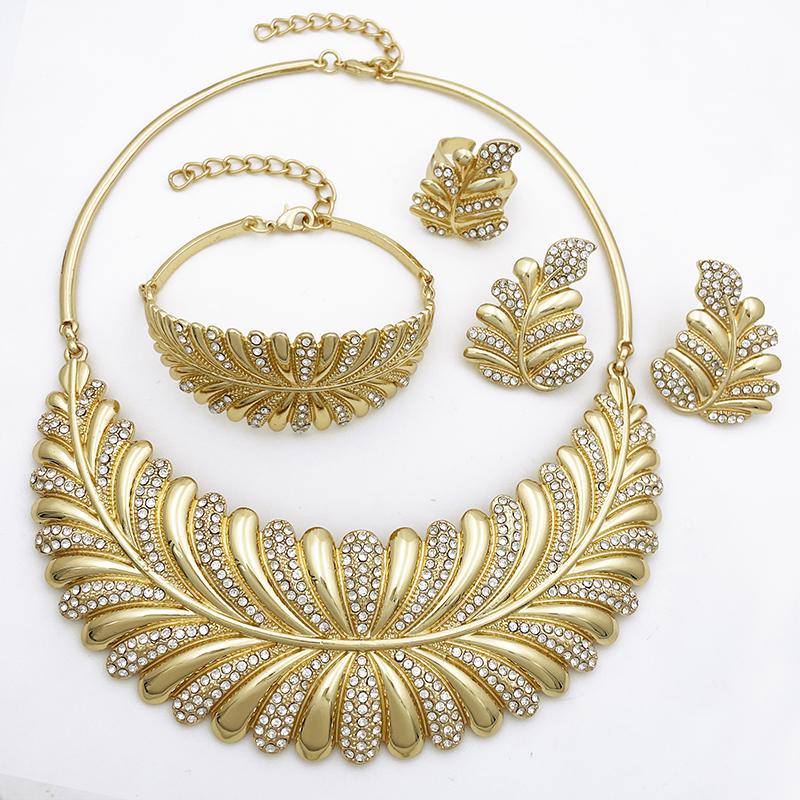 

Наборы украшений для женщин Позолоченные ювелирные изделия в Дубае Набор ожерелий, предназначенный для женщин