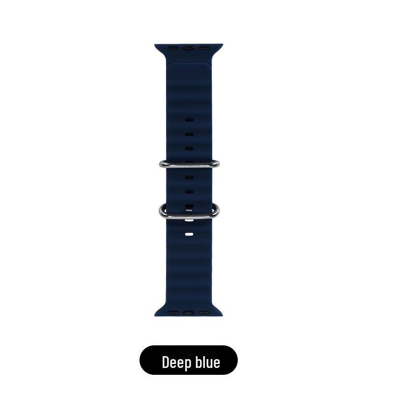 Apple iWatch Compatible Dual-Color Silicone Sport Strap with Double Buckle