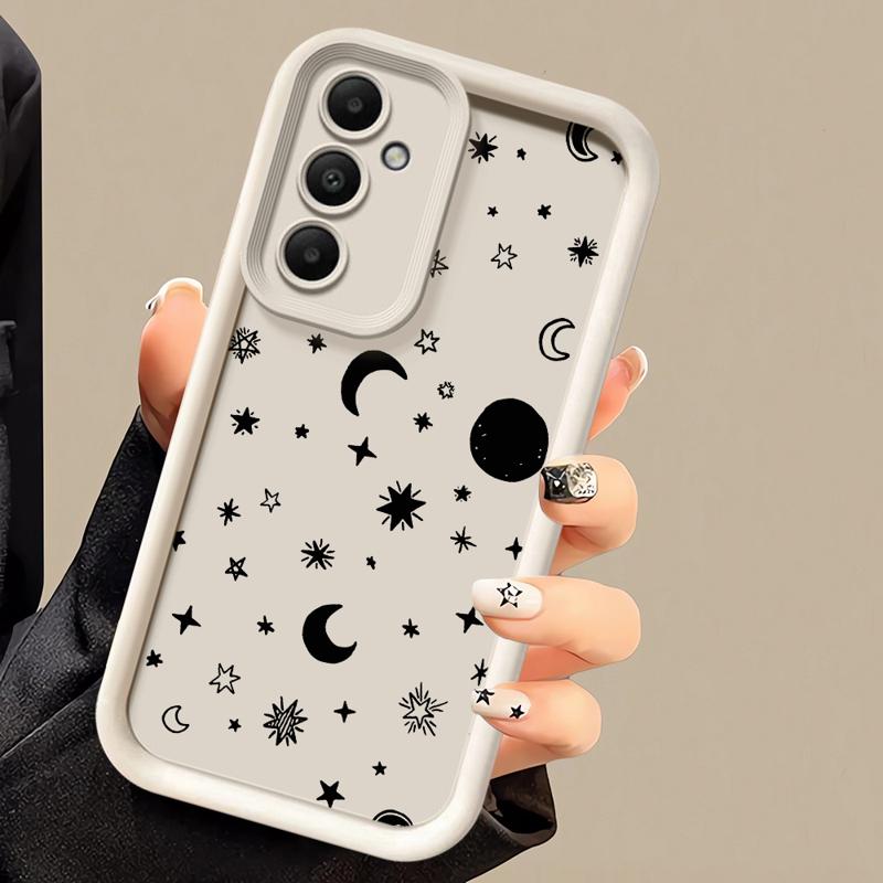 phone case for Samsung Galaxy A55 A52 A33 cases A24 A15 A12 A23 A22 5G A54 A52s A53 A14 funda Cover Pentagram Art Star Moon Cool