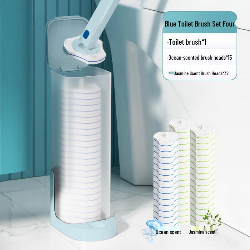 Xihe Disposable Wall-Mounted Toilet Brush with Refills