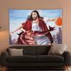 Jesus And Satan Playing Basketball Hanging Cloth Decorative Poster Christian Fun Wall Decoration Aesthetics Tapestry Art