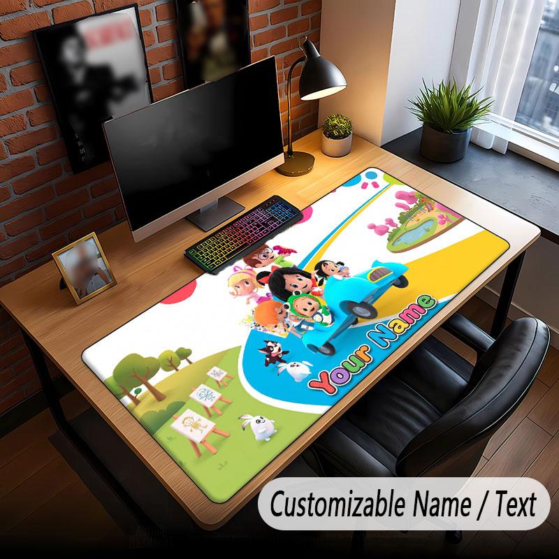 Custom Name Text Big Mouse Pad,Cleo & Cuquín Soft Non Slip Extended Desk Mat For Home Office
