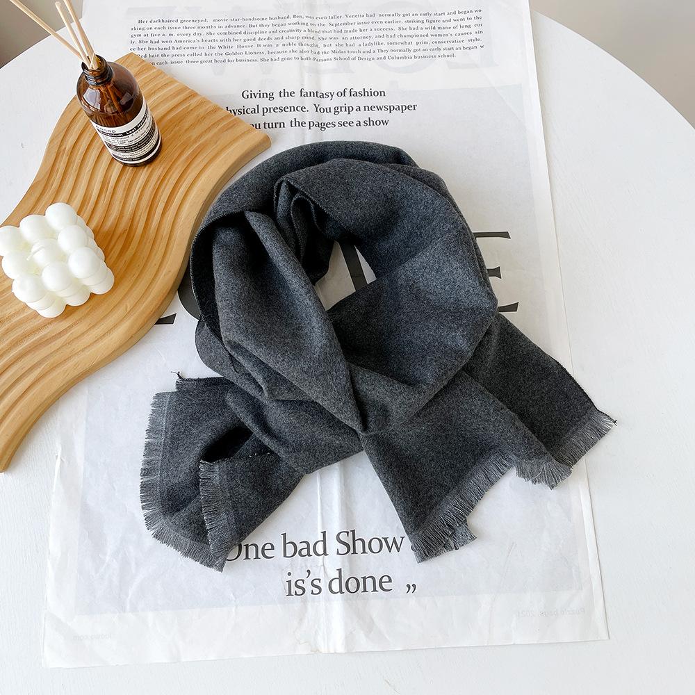 European and American fashion scarves Men's autumn and winter cotton scarves Warm decoration with coats Solid color scarves Wholesale