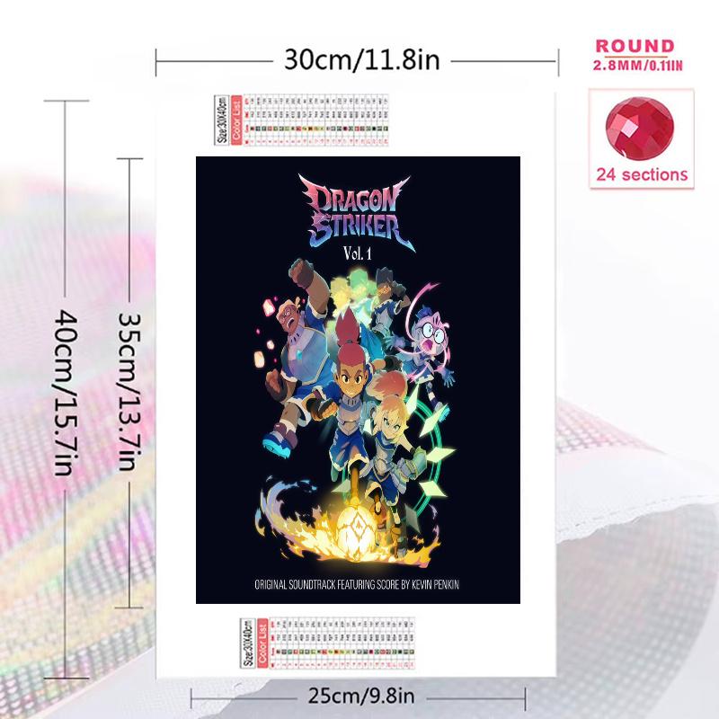 Dragon Striker.13 100% Round Full Drill 5D DIY Diamond Painting Embroidery Cross Stitch Rhinestone Décor