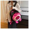 2023 New Canvas Large Capacity Double Shoulder Backpack Cartoon Trendy Cute Pink Girl Bag Tide