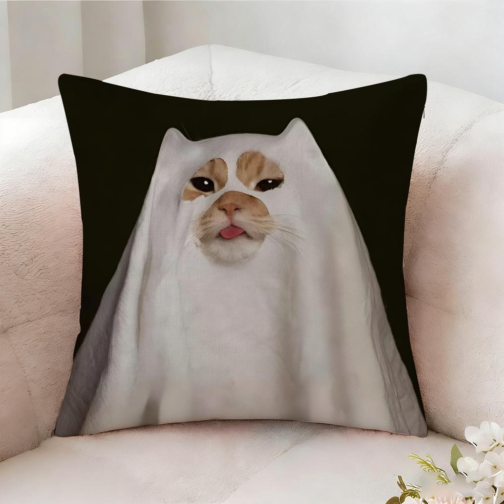 Fun Kwaii Cat Anime Pillow Case Pillowcase Doublesided Printed Sofa Cushion Bedroom Headboard Pillow