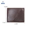 Men'S Leather Wallet Retro Rfid Cash Anti-Theft Brush Change Bit Folding Wallet Multi-Card Bit Wallet