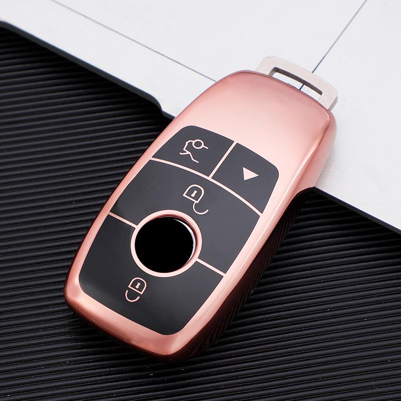 Mercedes-Benz E-Class TPU Key Case Cover for E300l E200l S320 LS450 - Full Protection Soft Rubber Key Bag