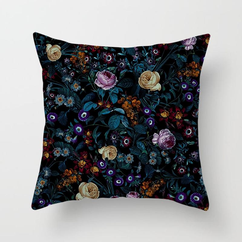 Beautiful Flower Series Throw Pillow Gift Home Office Decoration Throw Pillow Bedroom Sofa Car Cushion Cover