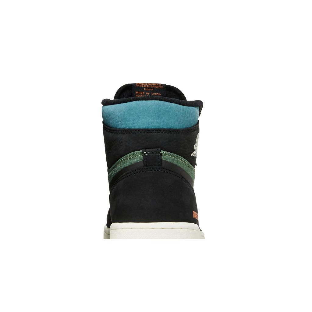 Air Jordan 1 High Element GORE-TEX 'Black Olive' (Unisex) Black / Sky J Light Olive / Bright Mandarin / Sail / Noise Aqua Vintage Basketball Shoes