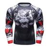 Maglietta a Maniche Lunghe MMA Compression Boxing No Gi Bjj Mma Surf Jiu Jitsu Rash Guard Rashguard T-shirt da Uomo Palestra Abbigliamento da Boxe
