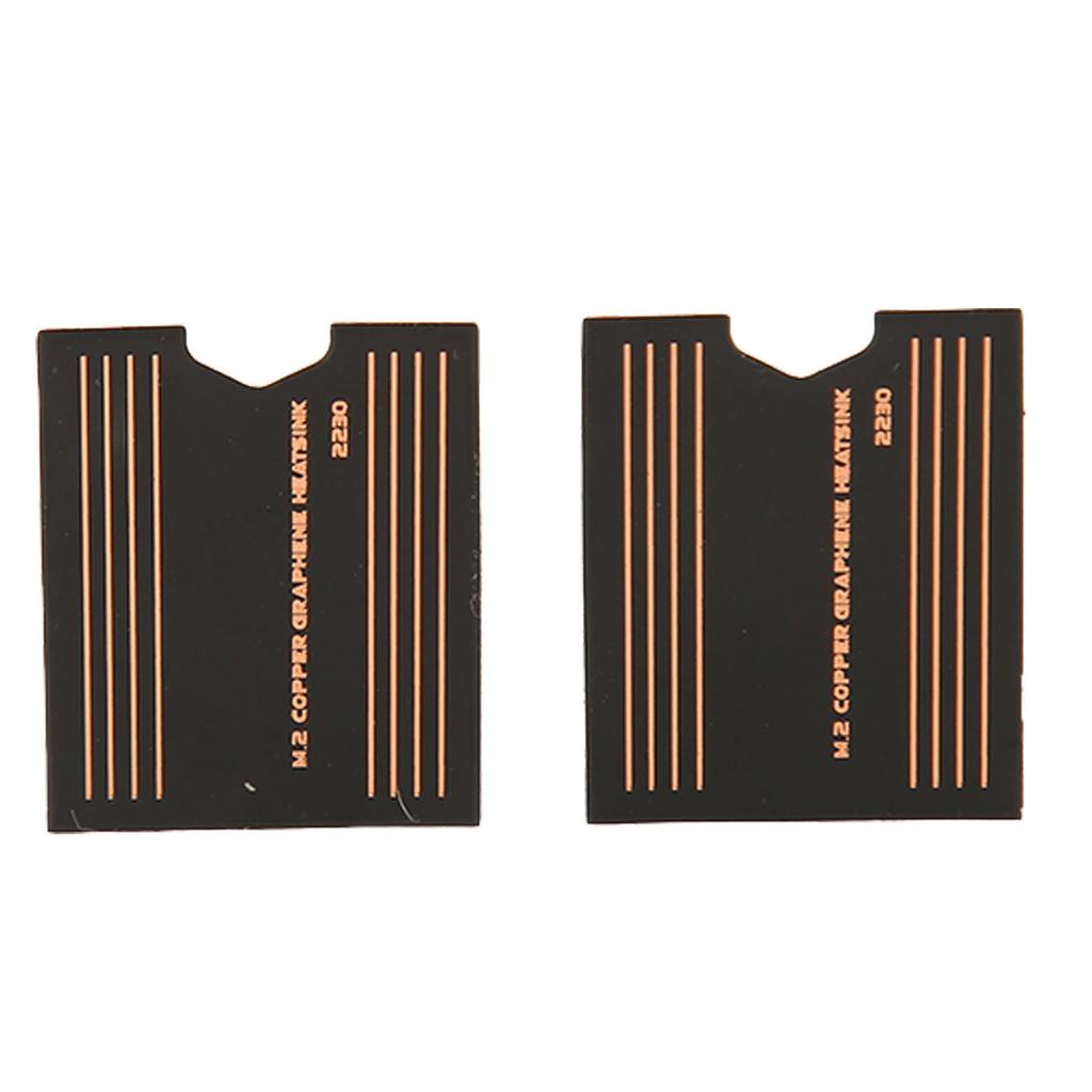 2PCS 2230 SSD Heatsink 0.15mm Brass Graphene 2230 SSD Thermal Cooling Pad for Laptop Gaming Consoles