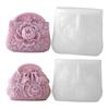 Ladies Bag Shape Silicone Molds Flower Purse Candle Silicone Molds For Handmade Candle Soap Gypsum Decoration Resin Art