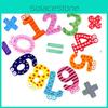 Verarbeitetes Holz Zahl Symbol Kühlschrankmagnet Spielzeug Für Kinder