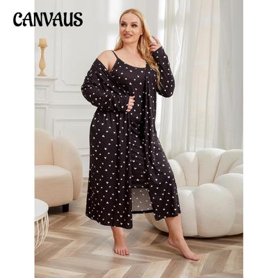 Satin Women's Plus Size Pajamas Light Luxury Cool Feeling Robe Bathrobe Set Loungewear