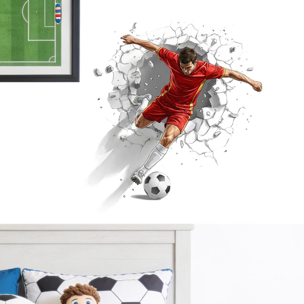 Soccer Theme Wall Decal For Bedroom Living Room Sports Home Wall Decoration