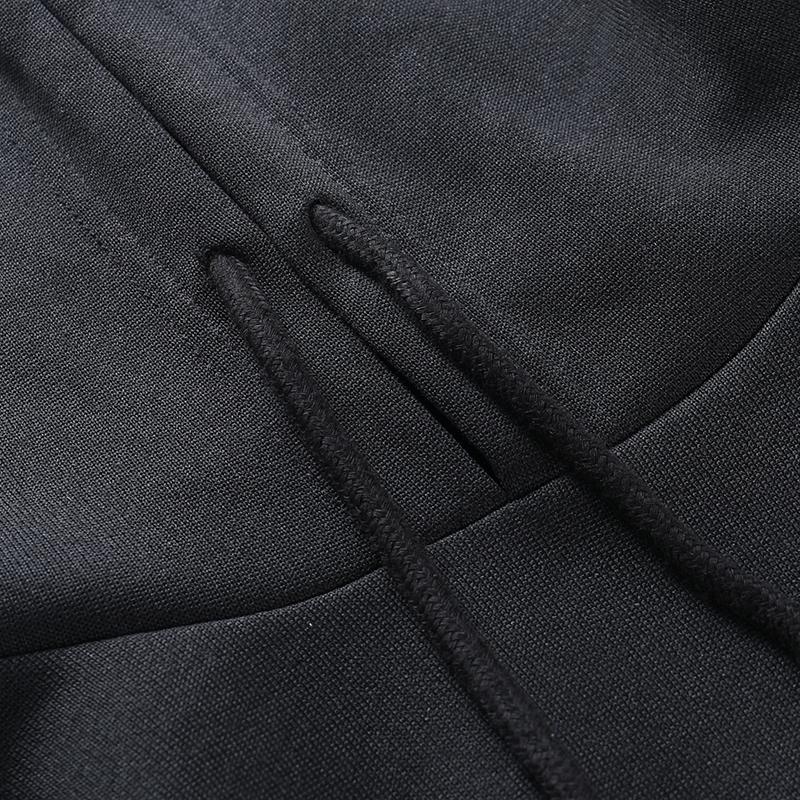 Женская готическая черная толстовка с капюшоном и принтом черепа — фото 13