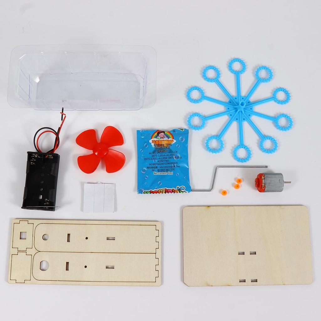 DIY Hand-Crank Bubble Machine Kit: Fun Science Experiment Model