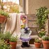 Straw-Hat-Wearing Male and Female Duck Garden Ornaments, Rustic-Style Duck Sculptures, Garden, Lawn, and Courtyard Decorations