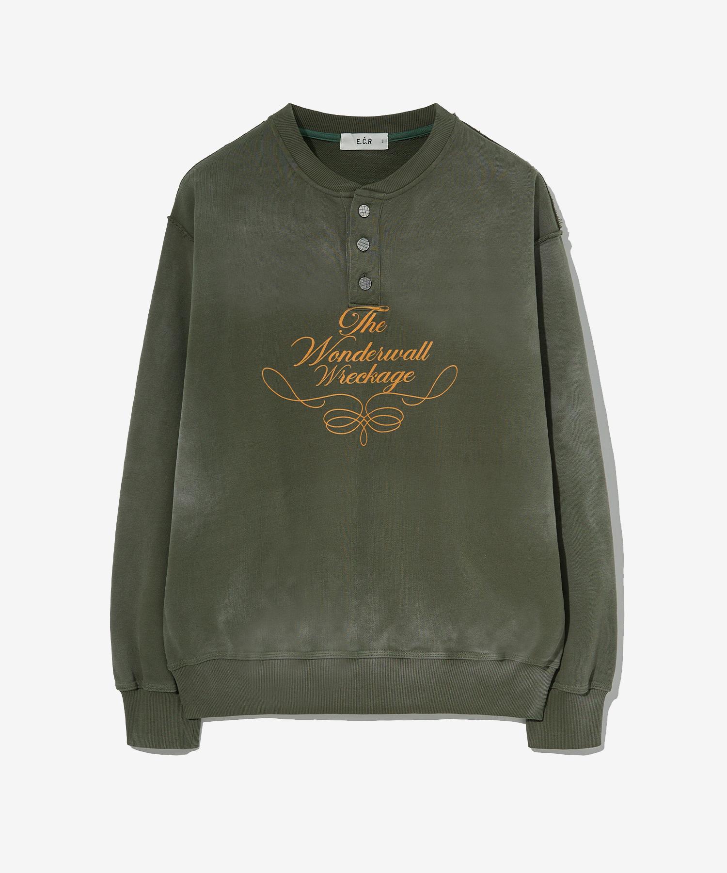 Свитшот с воротником-хенли Ichor Vintage Brush_Хаки Khaki/2(L)