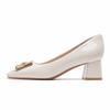 Chunky Heel Mary Jane Shoes Women's  Autumn and Winter New Kitten Heels Metal Buckle Commute Work Women's Shoes