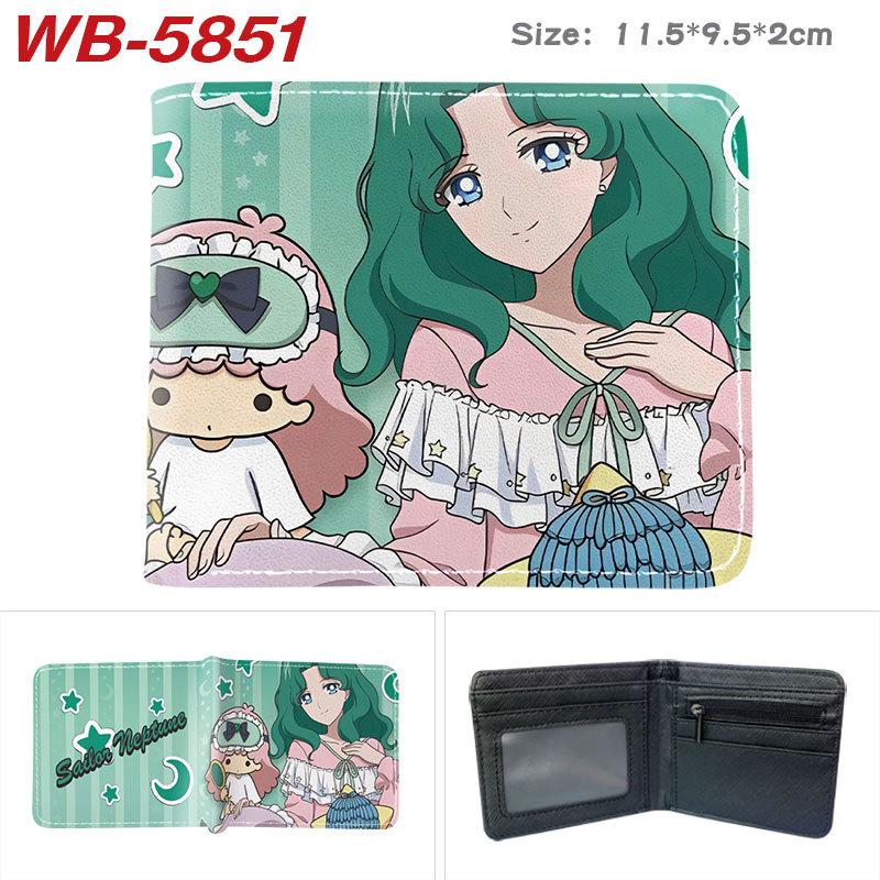 Sailor Moon Wallet Summer New Cartoon Print Bifold Cute Short Purse for Teens Students Boys Girls