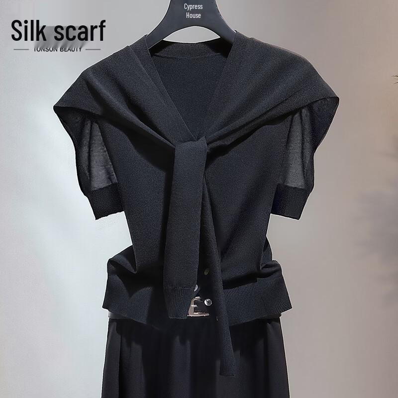 Sibaisha Women s Slim Fit V-Neck Knit Top L