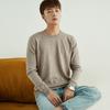 Autumn and Winter V-neck Round Neck Men's Knit Sweater Simple Wind Wild Color Pure Color Pullover Sweater Bottoming Business Sweater