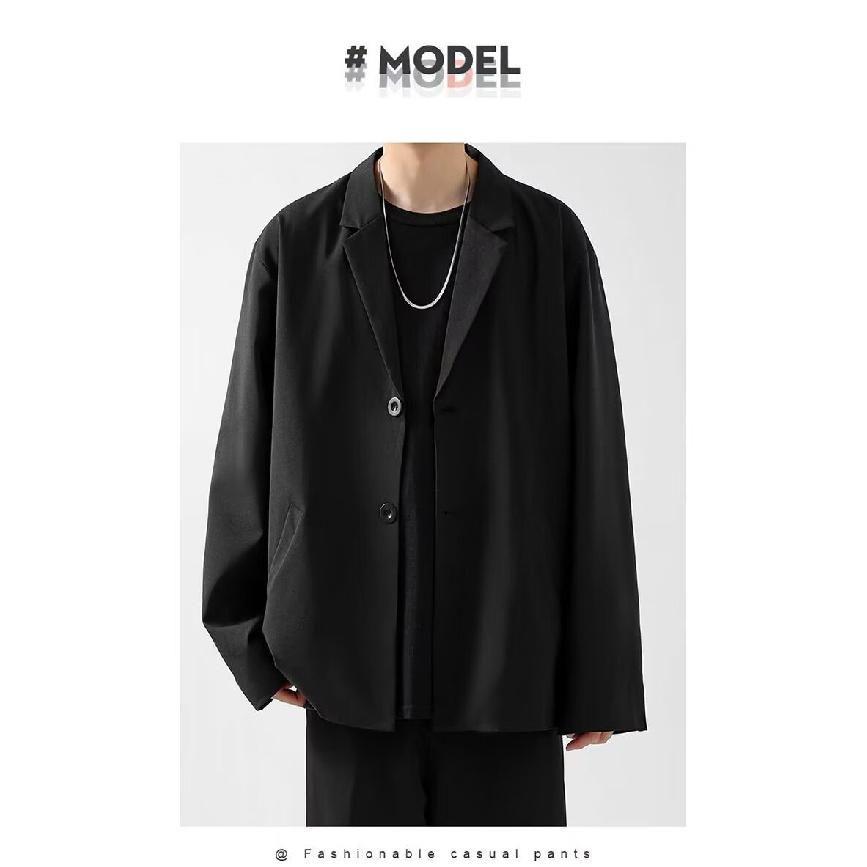 Korean Style Trendy Men's Jacket Handsome Loose Hong Kong Style Suit Jacket Men Spring and Autumn All-Match Leisure Suit