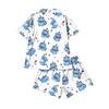 Children's Home Clothes Pajamas Set Short-sleeved Top Shorts Two-piece Set Outer Wear Play Cardigan Clothes