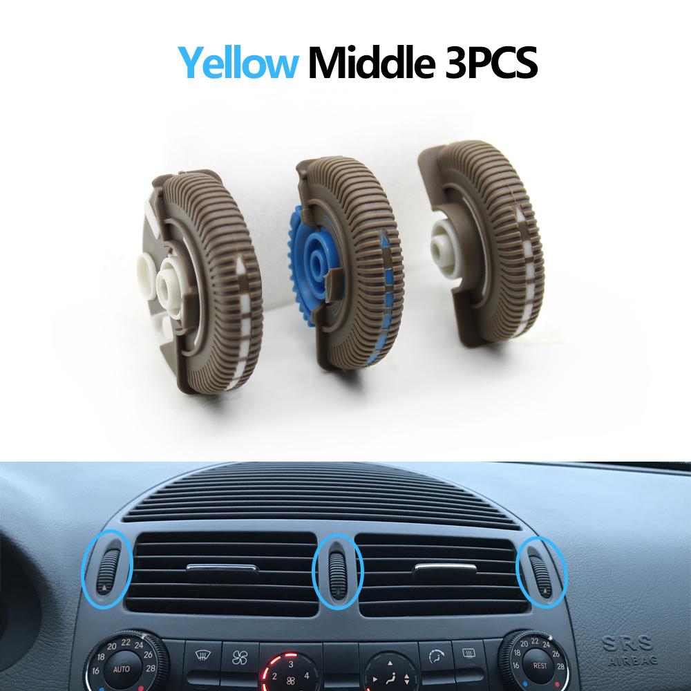 2/3PCS Front Rear Air Conditioning Control Roller AC Vent Base Rolling Wheel For Benz E Class W211 E200 E300 E230 E260 E280