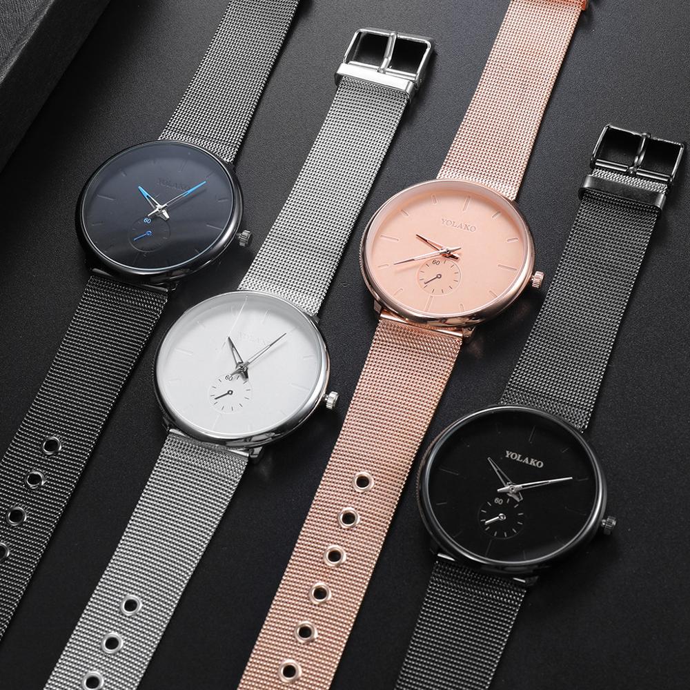 YOLAKO Ceas Bărbați Fashion Sport Curea din plasă Ceas Bărbați Ceas de mână militar de afaceri de lux