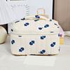1/3Pcs Large Cotton Quilted Makeup Cosmetic Bag Portable Travel Floral Toiletry Organizer Spacious Capacity Beauty Supplies Case