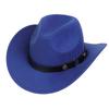Western Cowboy Top Hat Spring And Autumn New Jazz Hat Big Brim Pentagram Belt Accessories Felt Hat Men And Women