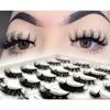 The New 20MM Mink Russian Curled False Eyelashes, European and American Eyelashes Are Thick, Curled and Messy, and Fried Eyelashes.