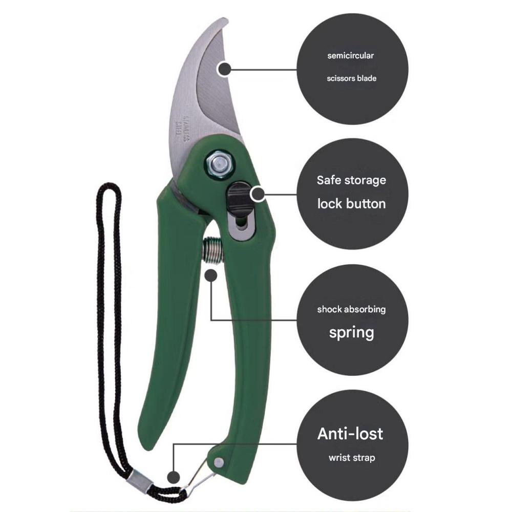 Half-moon Gardening Stainless Steel Shears for Pruning