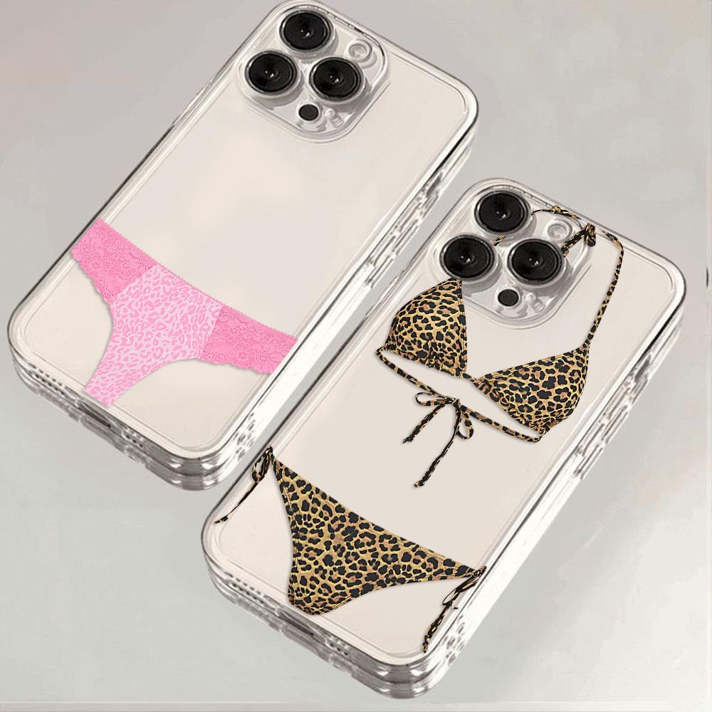 Sexy Lingerie Soft Clear Phone Case For iPhone 17 Air 16 15 13 12 11 Pro Max Pro Plus Protective Lightweight Funda Cover