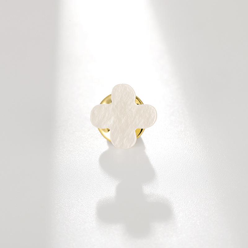 Korean Style Four-Leaf Clover Star Brooch and Butterfly Lapel Pin with Anti-Exposure Buckle