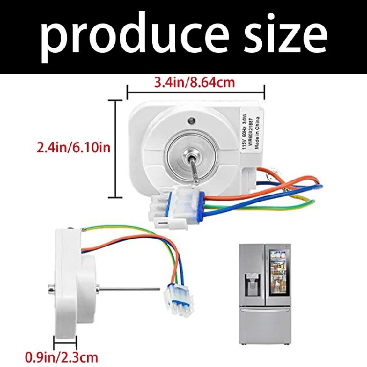 WR60X21887 Refrigerator Fan Motor Replacement Cooling Fan Motor Replace for WR60X10137 WR60X10054 WR60X10189 WR60X10240