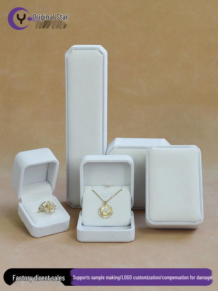 Flocking Jewelry Storage Gift Box for Rings, Pendants, Bracelets, and Necklaces All Black Ring Box