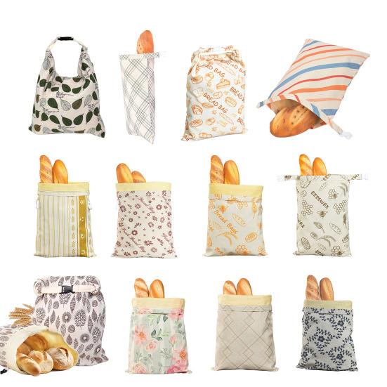 Bread Bag Large Beeswax Lining And Cotton Natural Bread Storage Bag Keeps Bread Fresh Longer Breathable Moisture Barrier Reusable Bread Keeper