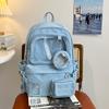 New Cute Transparent Pain Bag Girl's Heart Is High  High School Students' Schoolbags and Large Capacity Backpacks.