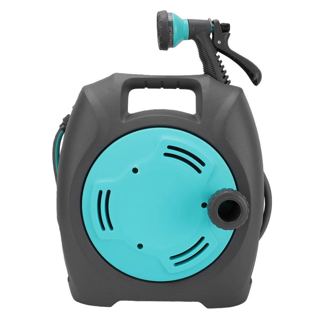 Garden Hose Reel Water Hose Holder Mini Portable Storage Rack with Easy Carry Handle for Outdoor Lake Blue