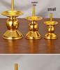 Bamboo and Alloy Candle Holder for Worship - Insertable Stand for Buddha or God